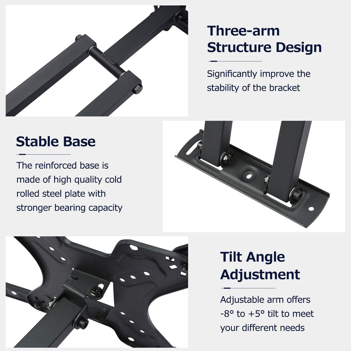 Wall-mounted TV Monitor Stand Adjustable TV Monitor Bracket