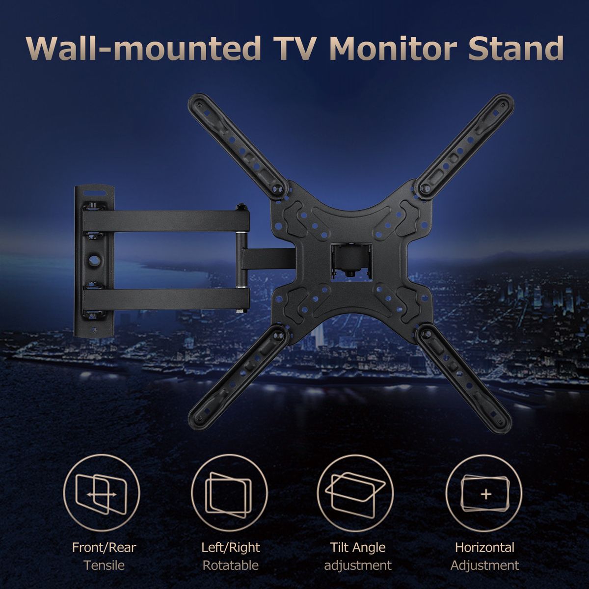 Wall-mounted TV Monitor Stand Adjustable TV Monitor Bracket