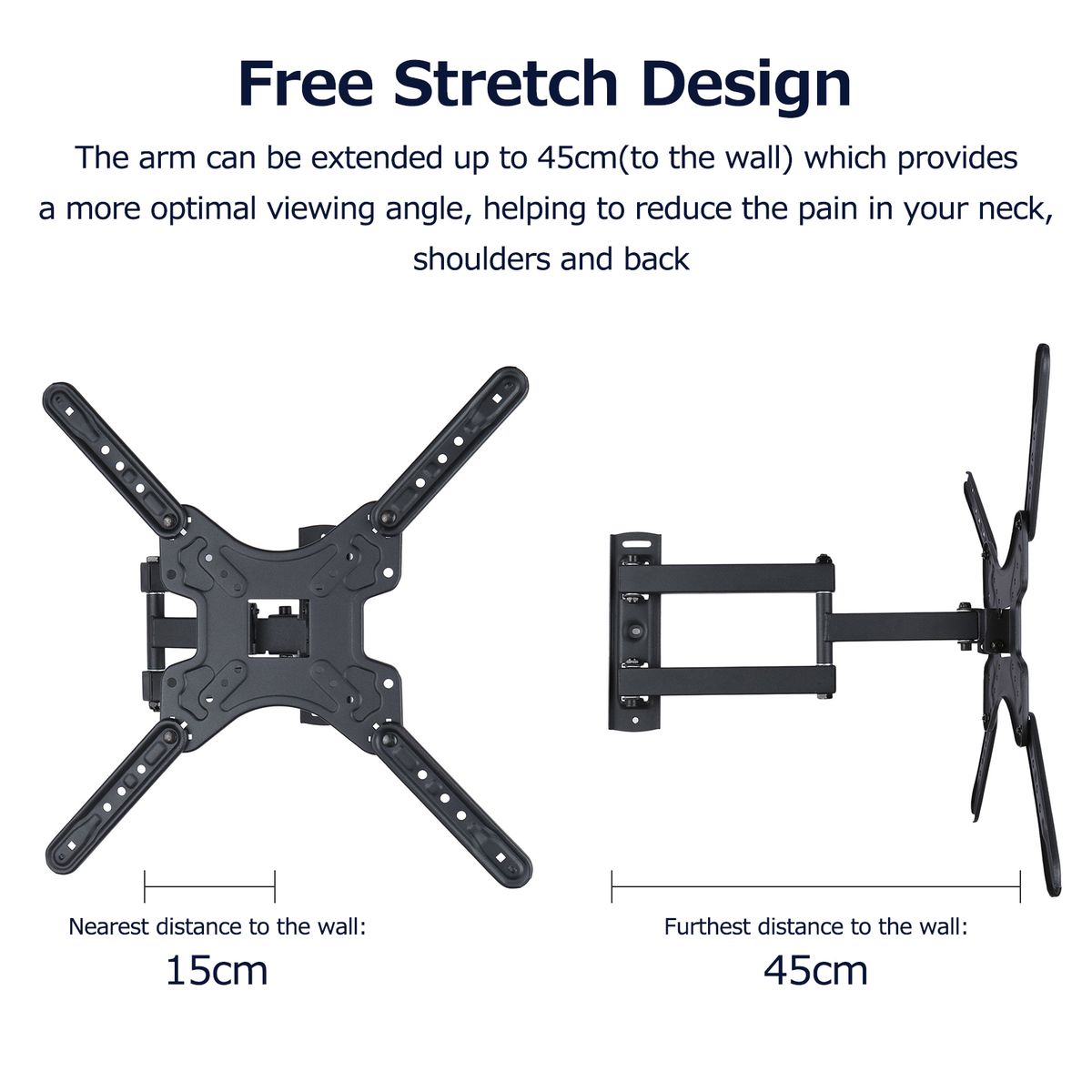 Wall-mounted TV Monitor Stand Adjustable TV Monitor Bracket