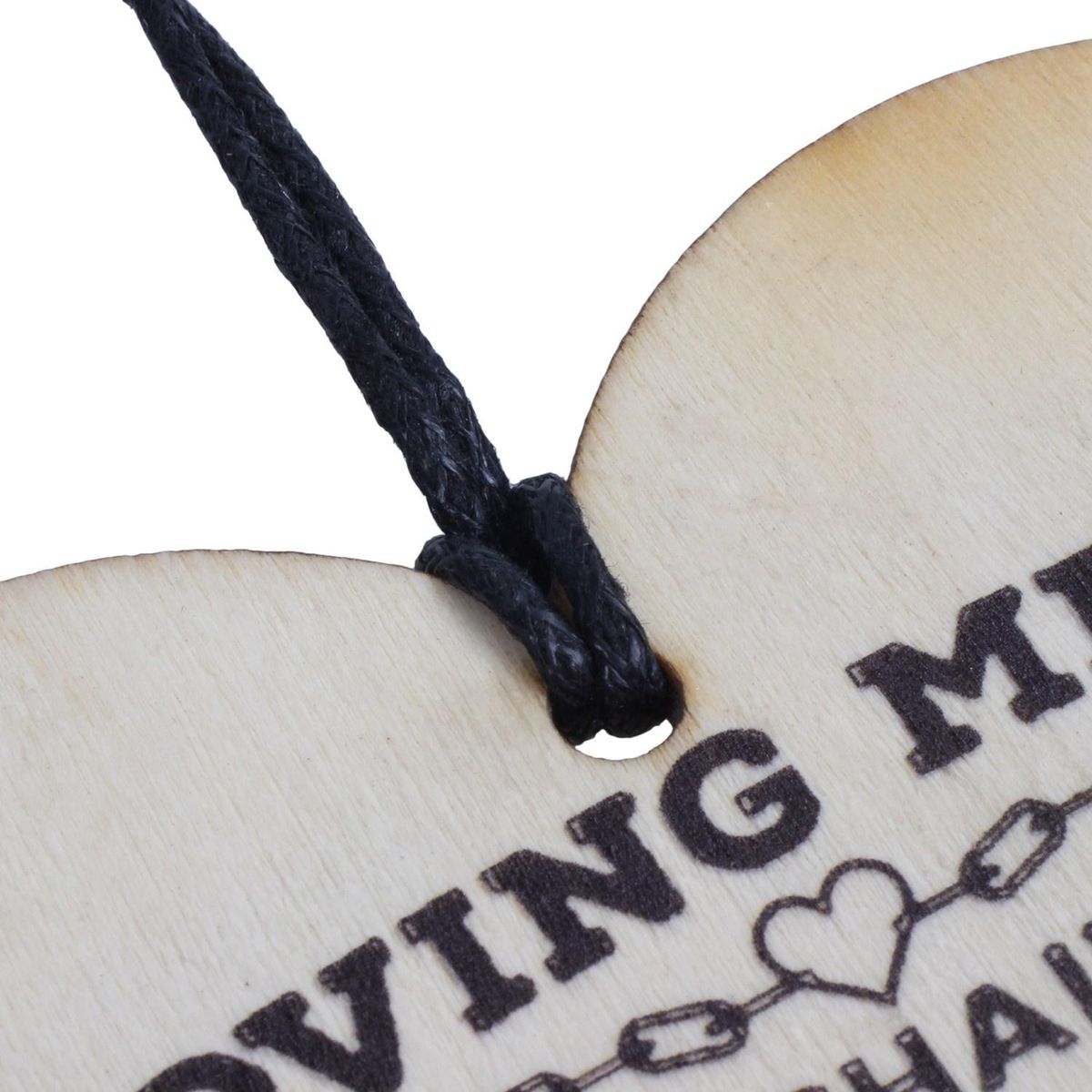 Wooden Hanging Heart Memorial Plaque Love Heaven