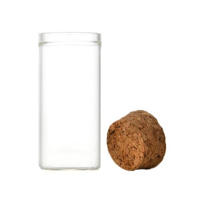 12pcs Mini Small Tiny Clear Cork Stopper Glass Bottles Vials Jars 25ml