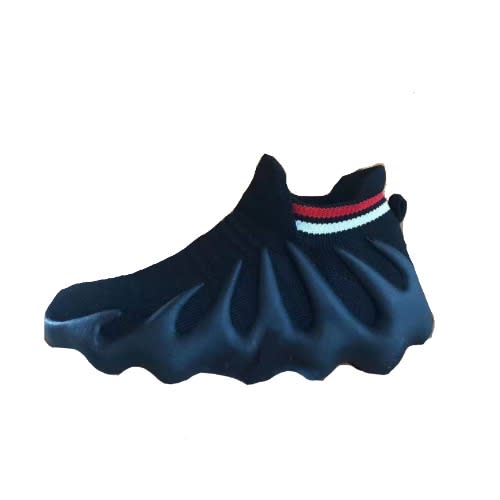 Men's Rugged Sole Socks Sneakers - Black