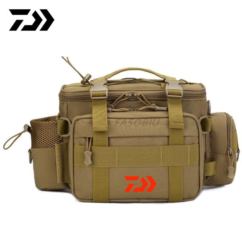 2021 6.2 new multifunction fishing bag high capacity Daiwa fishing tackle lure bag shoulder bag canvas waist bag