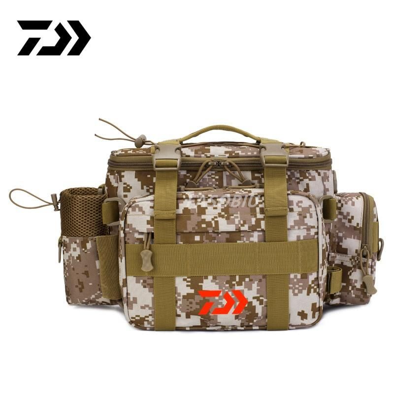 2021 6.2 new multifunction fishing bag high capacity Daiwa fishing tackle lure bag shoulder bag canvas waist bag