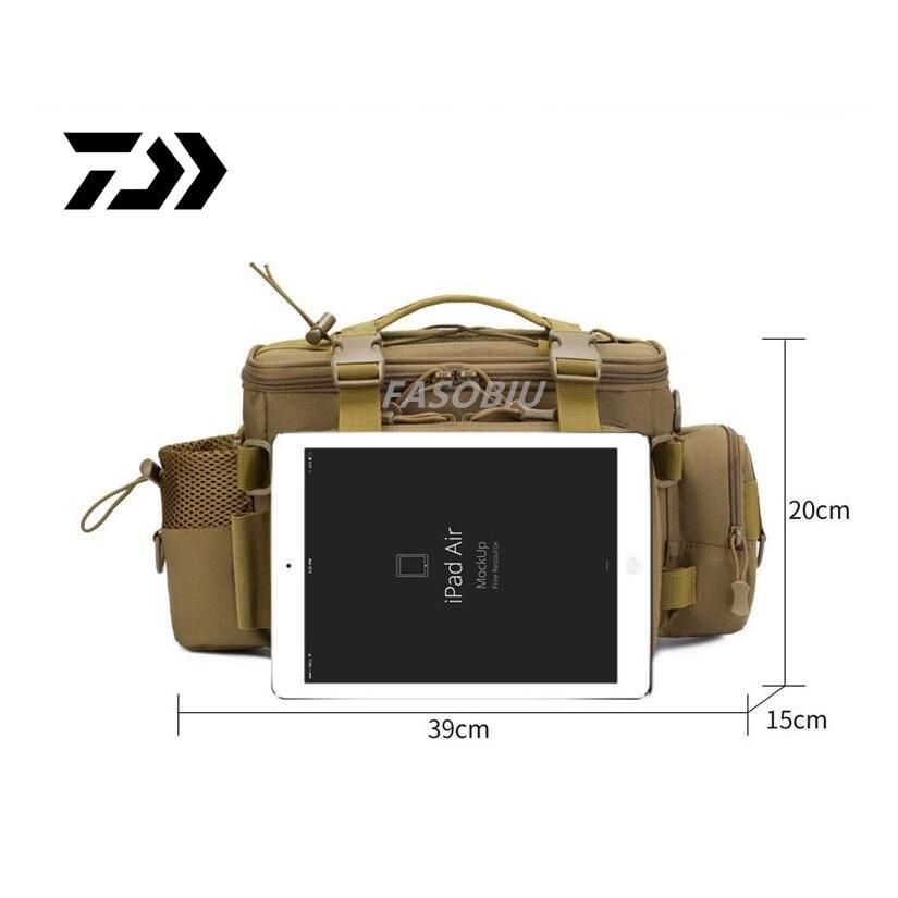 2021 6.2 new multifunction fishing bag high capacity Daiwa fishing tackle lure bag shoulder bag canvas waist bag