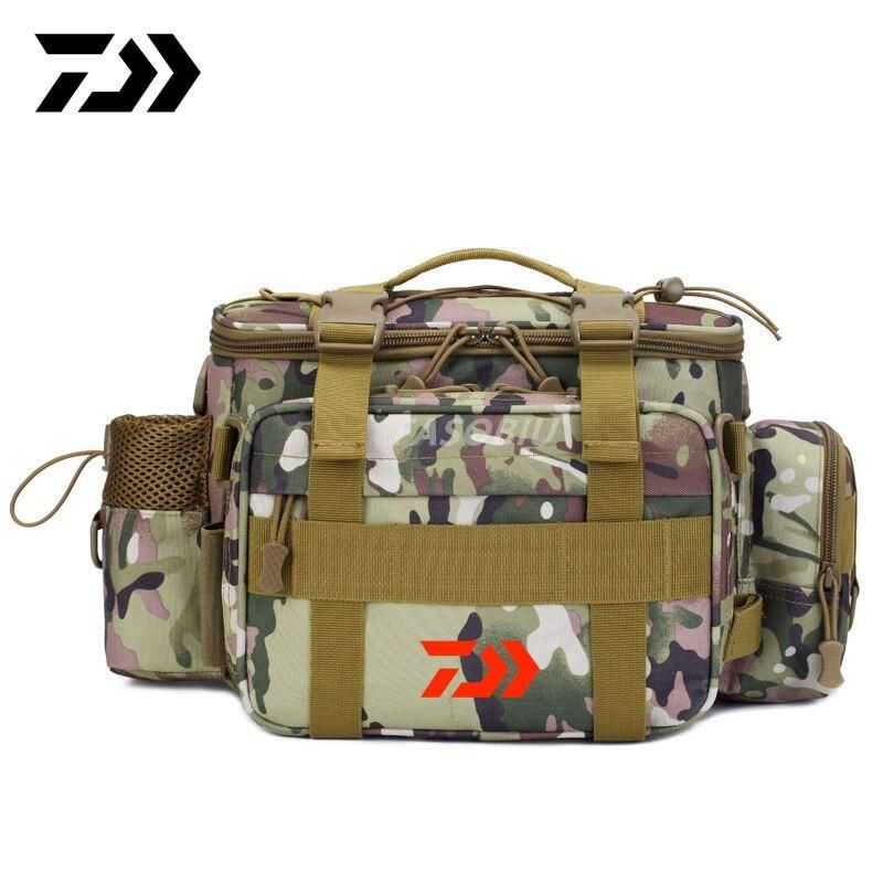 2021 6.2 new multifunction fishing bag high capacity Daiwa fishing tackle lure bag shoulder bag canvas waist bag