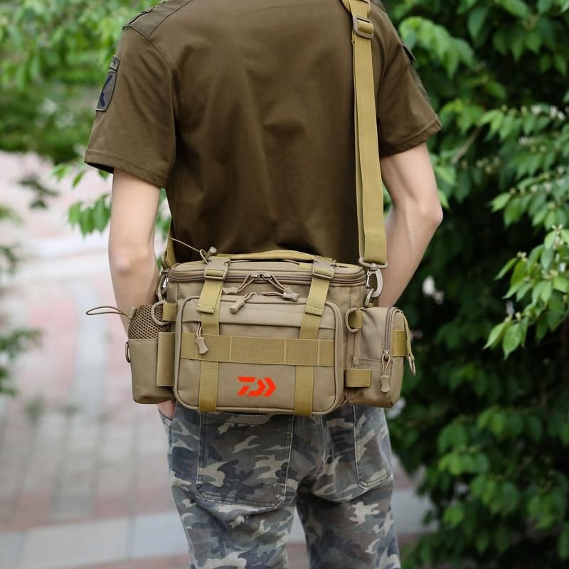 2021 6.2 new multifunction fishing bag high capacity Daiwa fishing tackle lure bag shoulder bag canvas waist bag