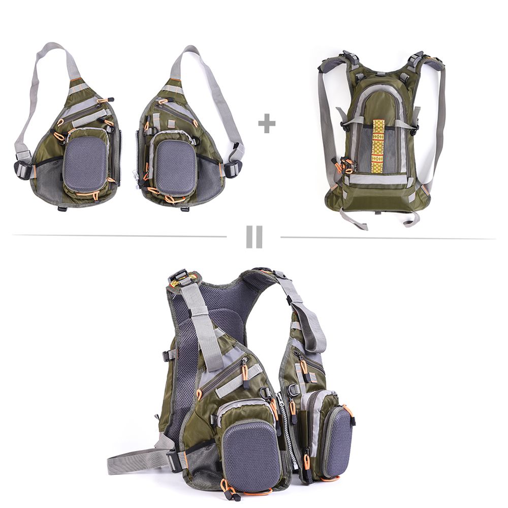 Mesh Fly Fishing Vest Backpack Breathable Outdoor Fishing