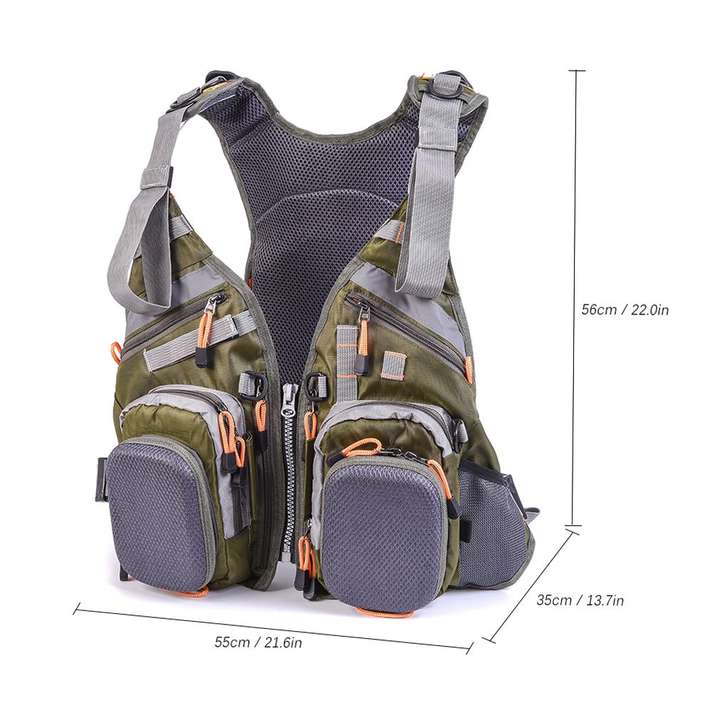 Mesh Fly Fishing Vest Backpack Breathable Outdoor Fishing