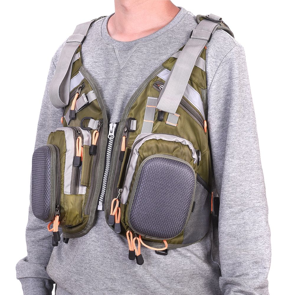 Mesh Fly Fishing Vest Backpack Breathable Outdoor Fishing