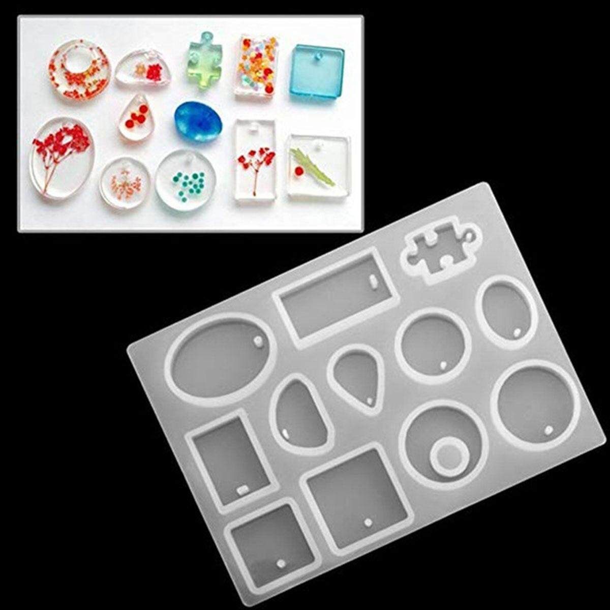 65pcs Resin Casting Molds Kit Silicone Mold Jewelry Making Pendant Mould DIY