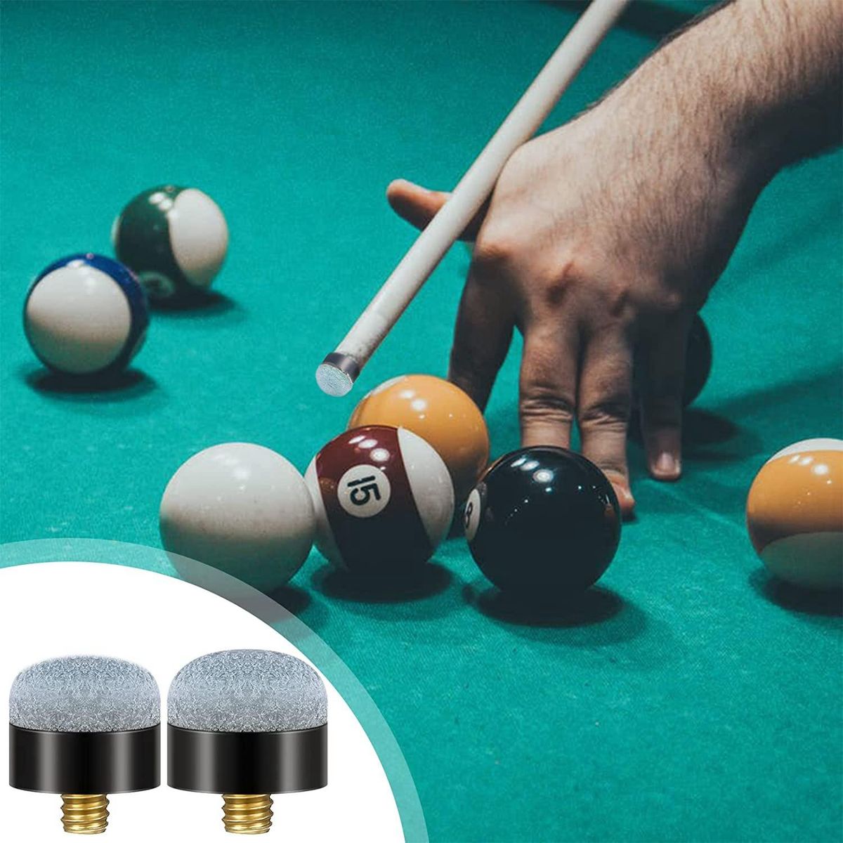 30Pcs Pieces 12 mm/13 mm Billiard Pool Cue Stick Tips Screw
