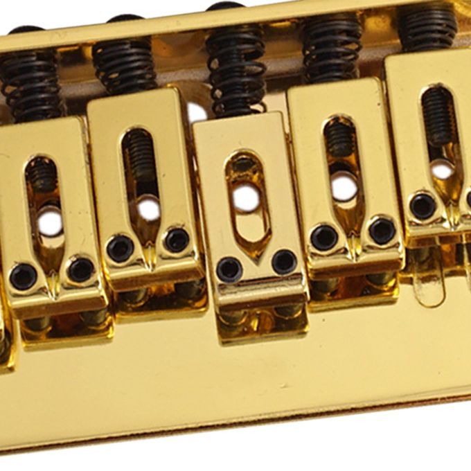 Durable Saddle Bridge Tailpiece Gold For Electric Guitar Gold
