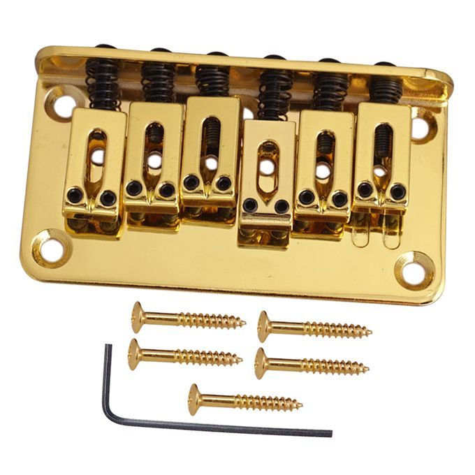 Durable Saddle Bridge Tailpiece Gold For Electric Guitar Gold