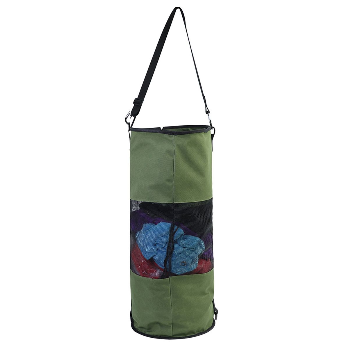 Boats Garbage Bag Breathable Mesh Bag Foldable Clothes Army Green