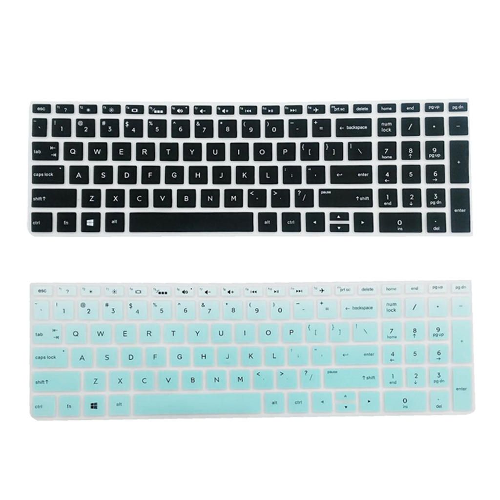2pcs Thin Silicone Laptop Keyboard Protector Skin Black