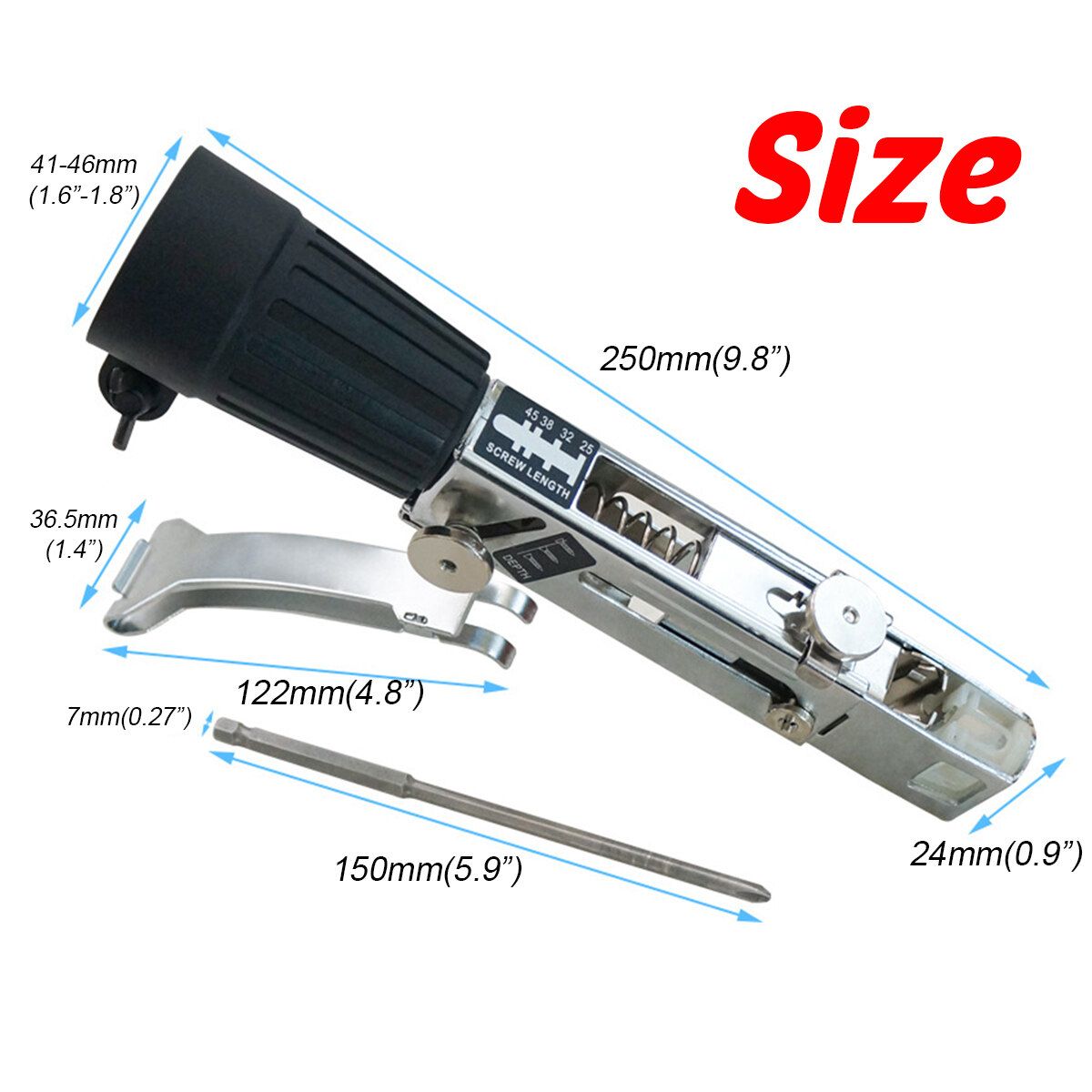 Automatic Chain Nail Adapter Screw Nozzle Adapter Electric Drill Woodworking