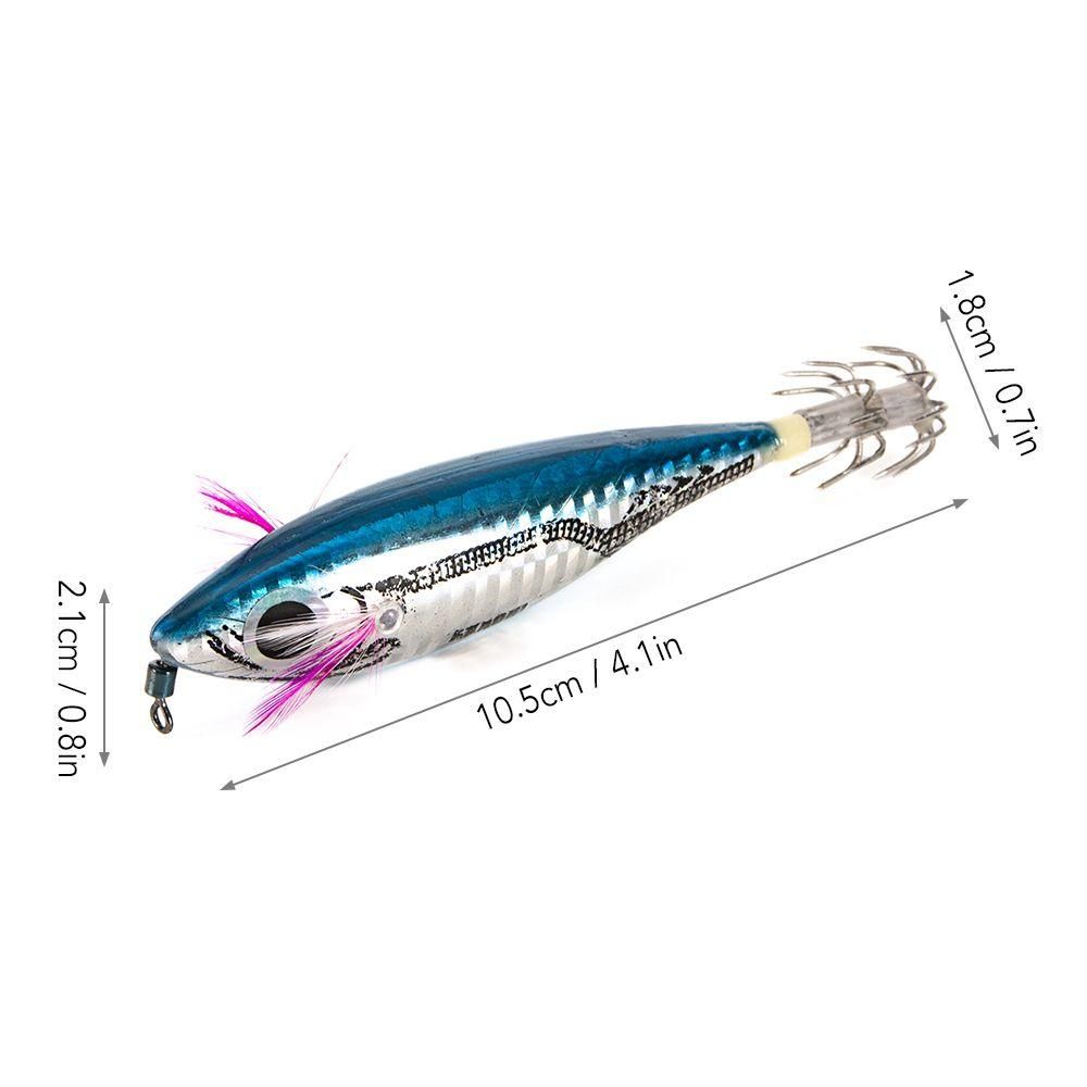 3Pcs/set Squid Jig Artificial Hard Fishing