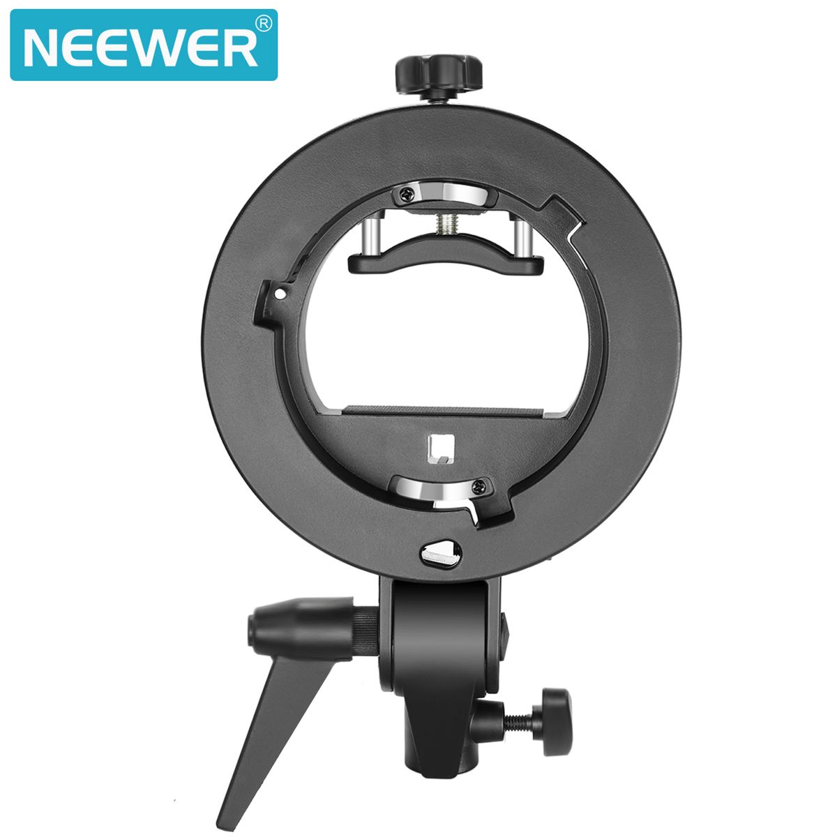 S-Type Bracket Holder With Bowens Mount For Speedlite Flash Snoot Softbox Beauty Dish Reflector