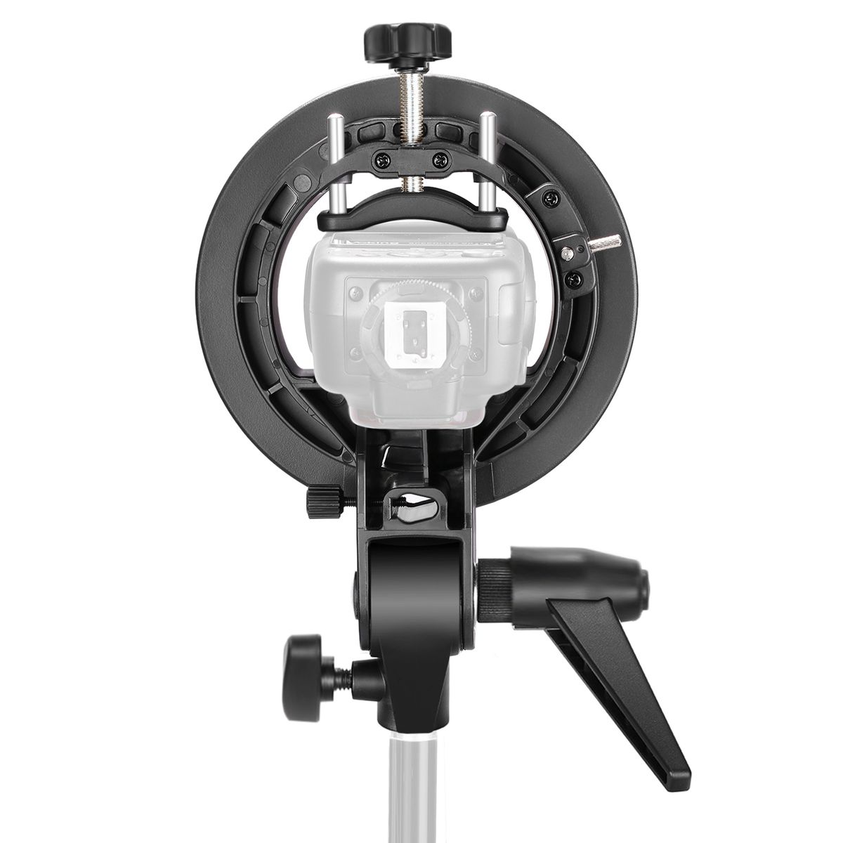 S-Type Bracket Holder With Bowens Mount For Speedlite Flash Snoot Softbox Beauty Dish Reflector