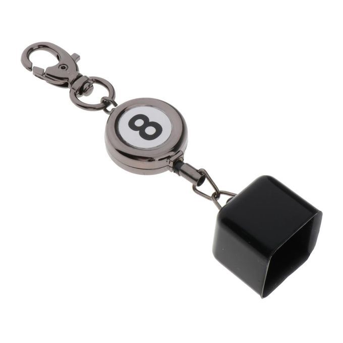 Billiards Pool  Chalk Case Retractable Holder Box With   Keychain