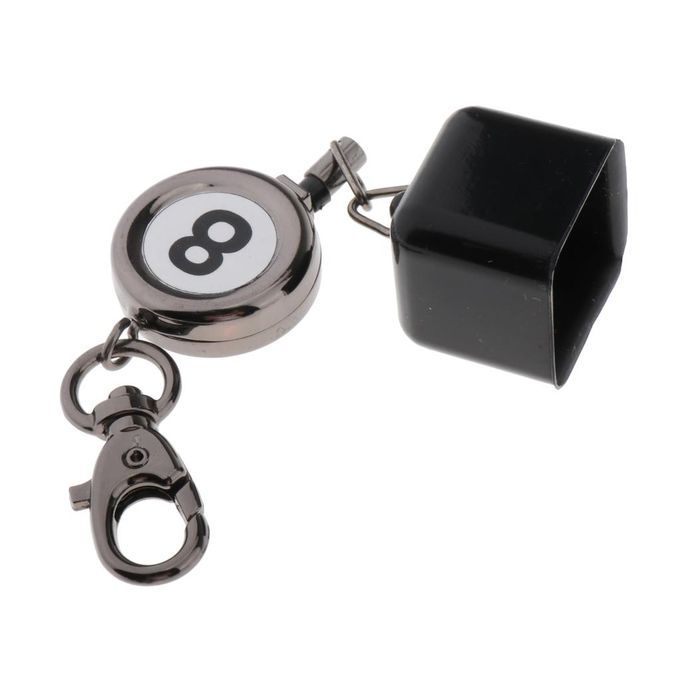 Billiards Pool  Chalk Case Retractable Holder Box With   Keychain