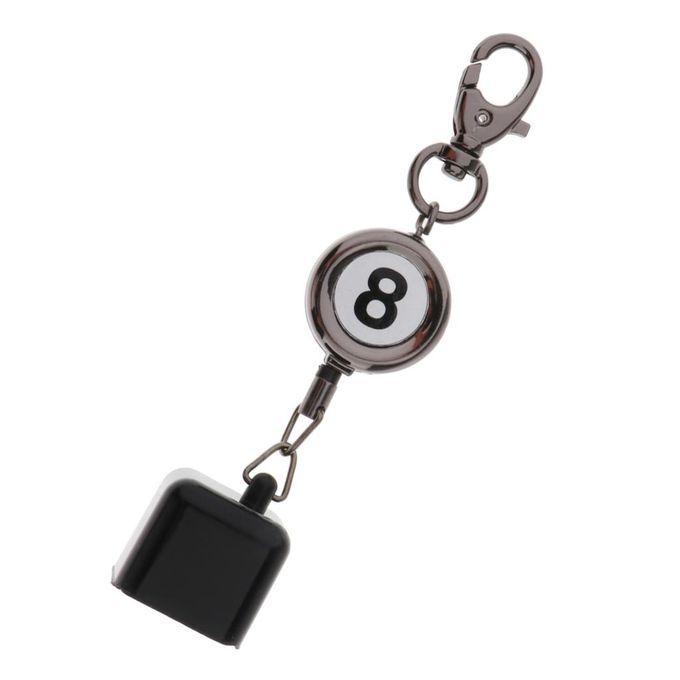 Billiards Pool  Chalk Case Retractable Holder Box With   Keychain