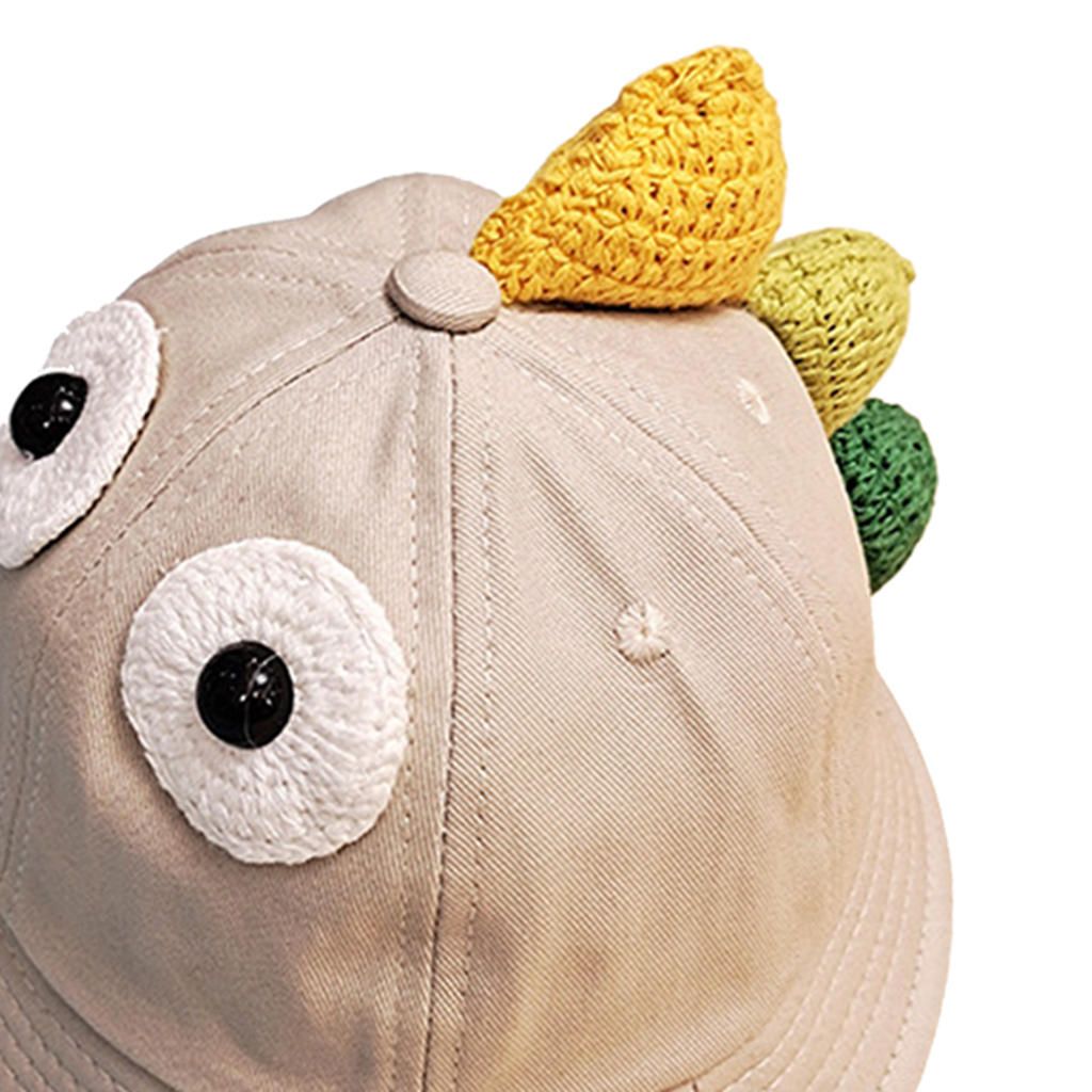 100% Cotton Bucket Hat Kids Sun Hat Foldable Summer Beach Sun   Beige