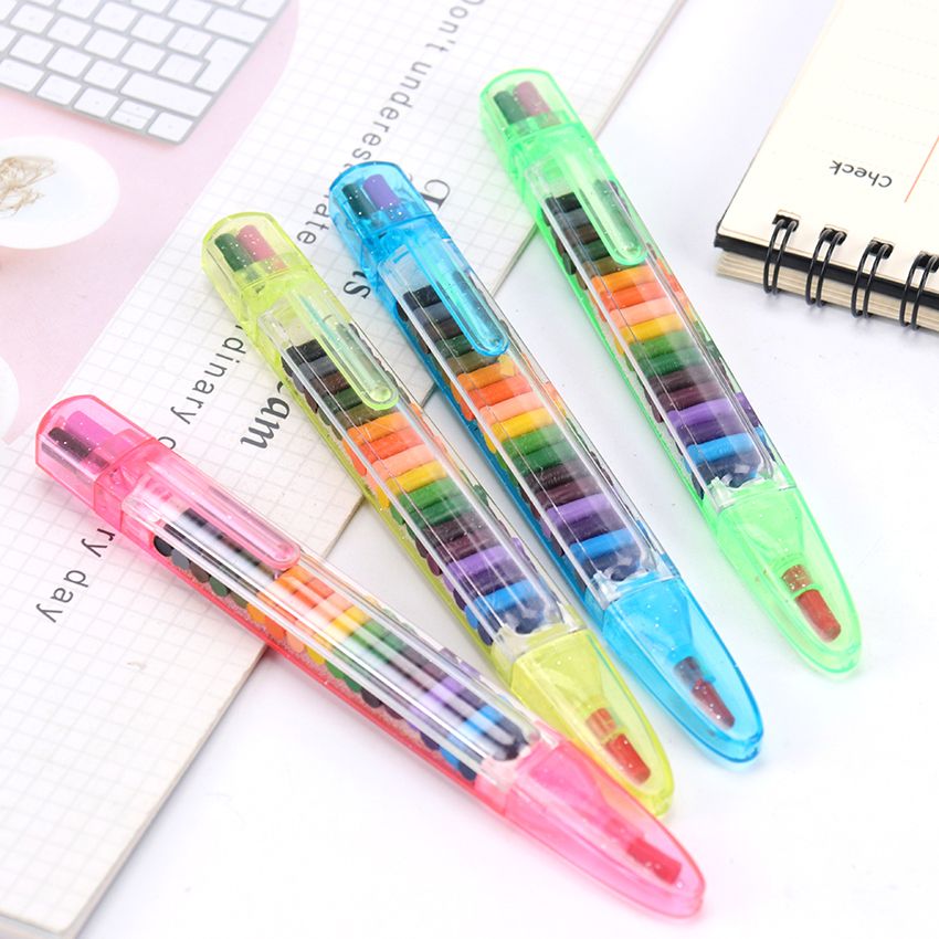 20 Colors Crayons Creative Kawaii Crayons Colored Graffiti