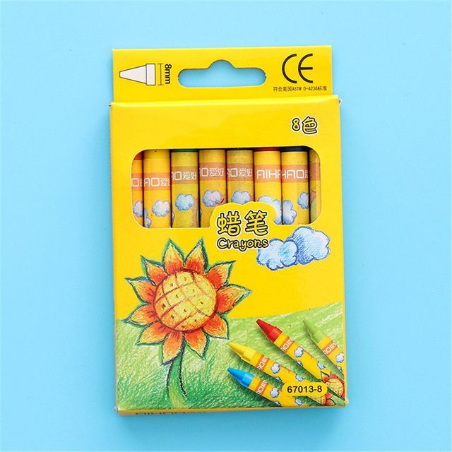 8/12/24 Colors Non-Toxic Wax Crayon Kids Creative Graffiti