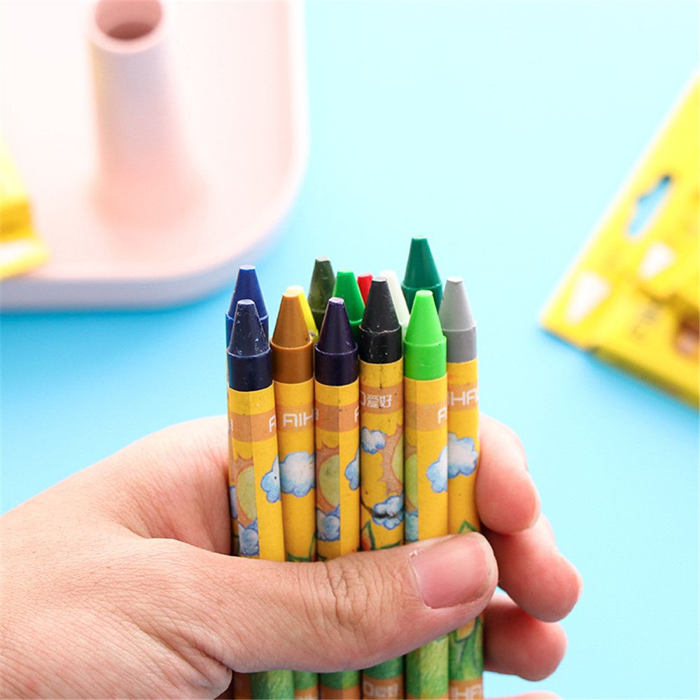 8/12/24 Colors Non-Toxic Wax Crayon Kids Creative Graffiti