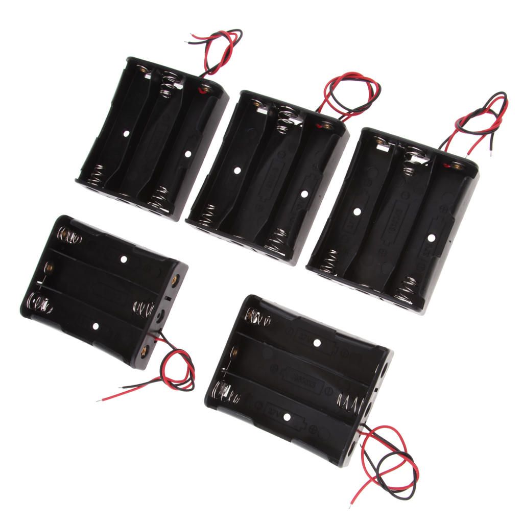 5x DIY Battery Case Holders For 3 X 3.7V 18650 Li-ion Rechargeable