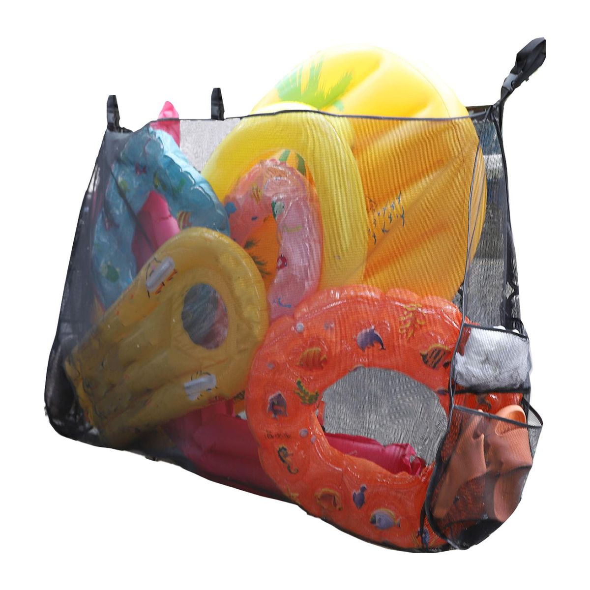 Large Hanging Net Bag, Pool Floats Storage Organizer, Pool