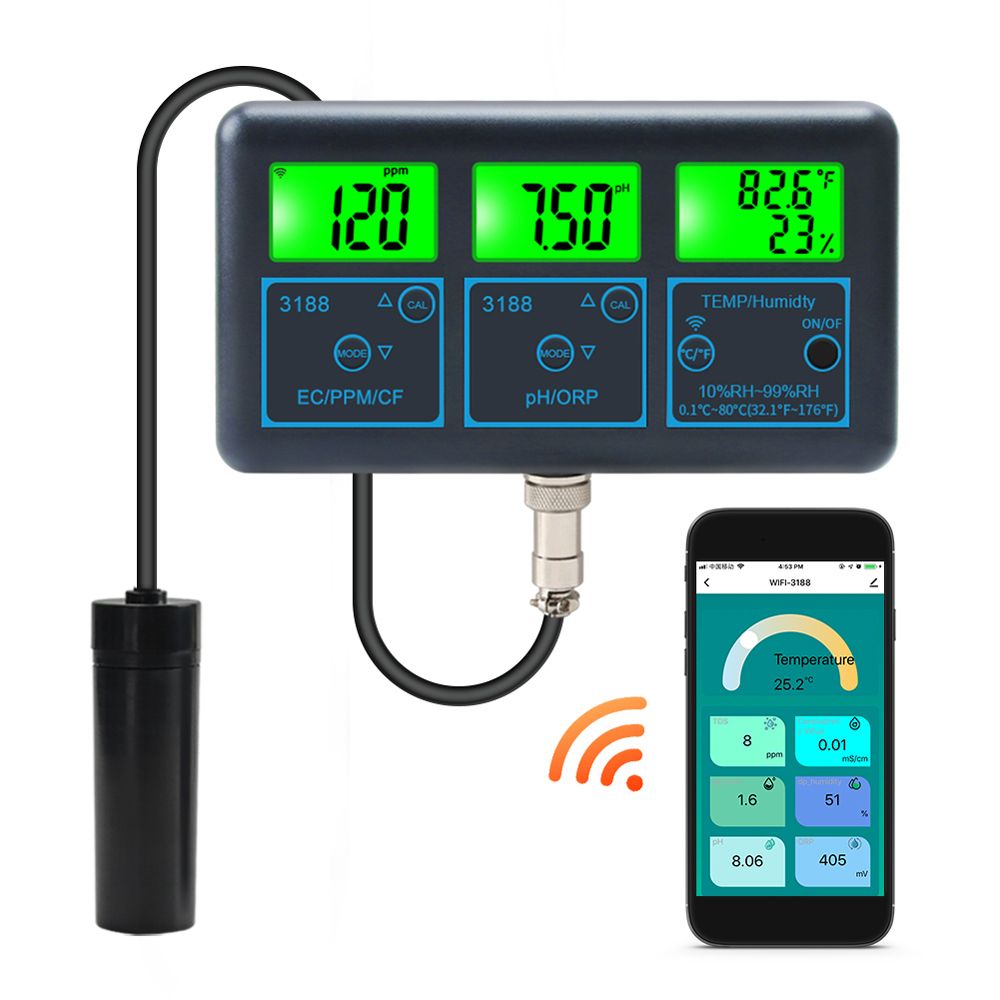 Tuya WiFi 7in1 Water Quality Tester Multi-Parameter Water