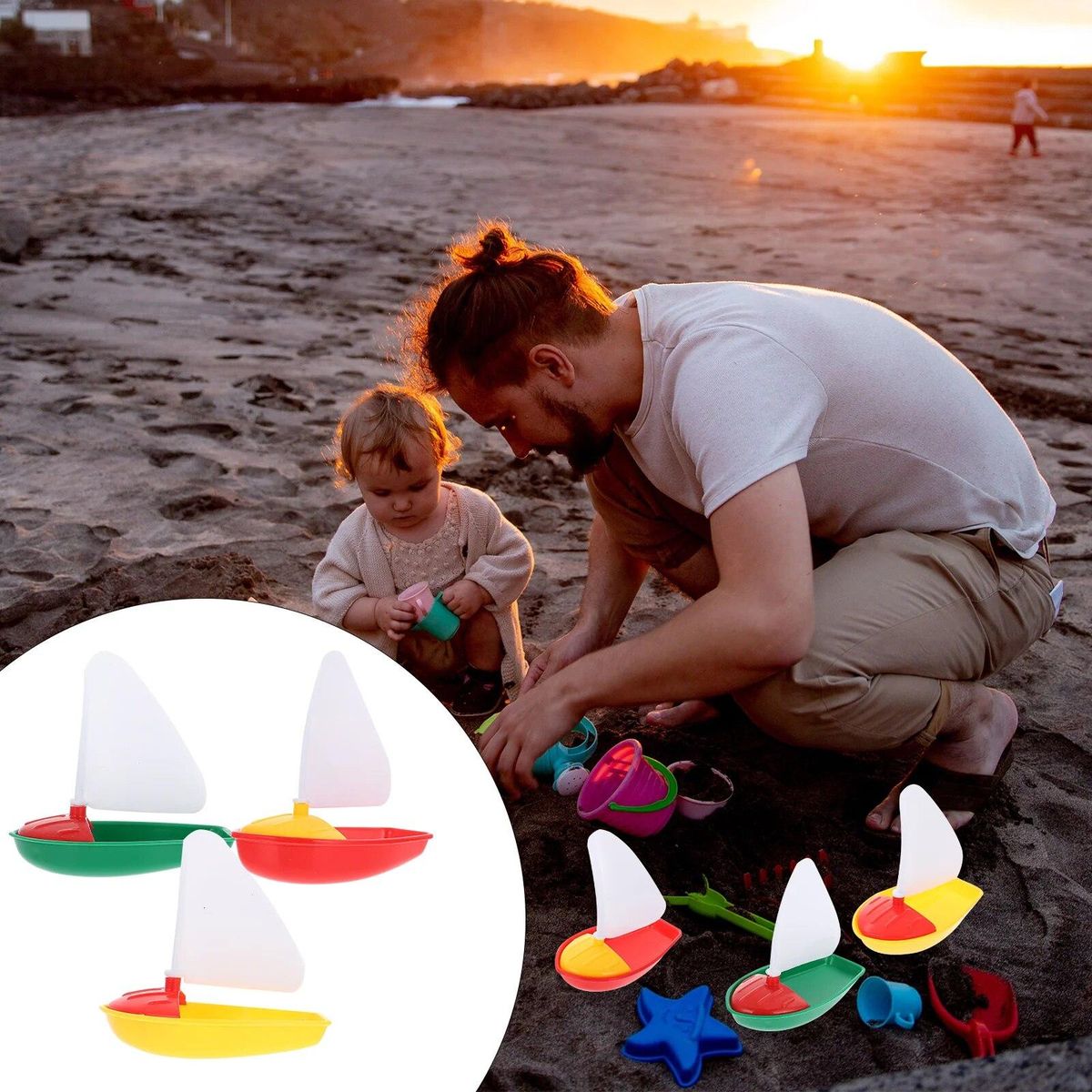 1 Set/ 3pcs Bath Sailing Boats Floating Water Toys Bathtub Bathroom Pool Beach Bath Time