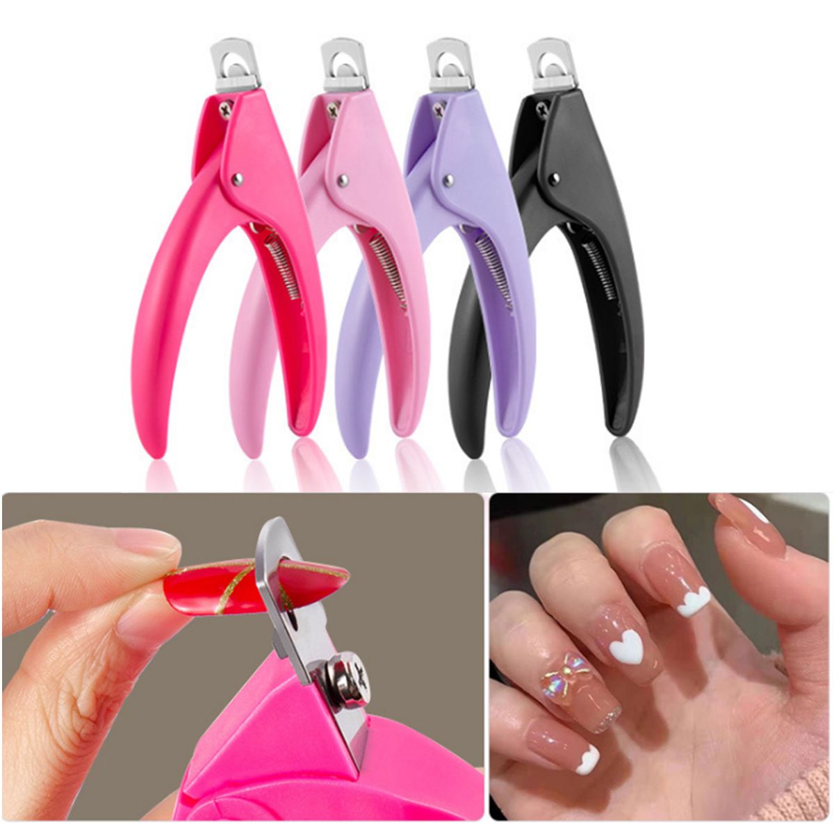 Nail Tip Clipper Nail Edge Cutter Stainless Steel False Fake