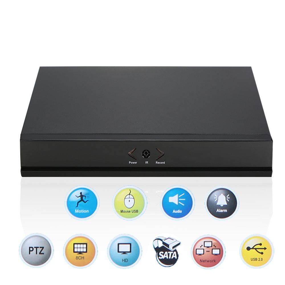 8CH 1080P Hybrid NVR AHD TVI CVI DVR 5-in-1 Digital Video
