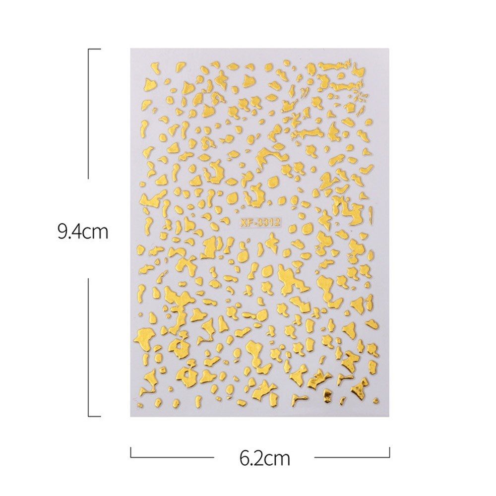 12 Sheets Nail Art Stickers 3D Foil Manicure Stickers