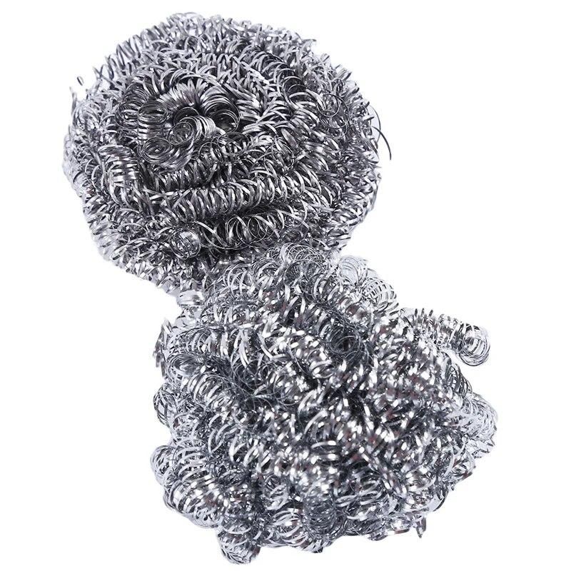 3Pcs Stainless Steel Sponge Wire Ball Kitchen Brush Dish Cleaning Tools magicos Scrub Bowl Brush Pot Ball Pot Ball Combination