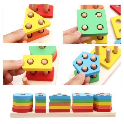 20PCS Kid's Toy Early Education Montessori Geometric Shapes Sorter