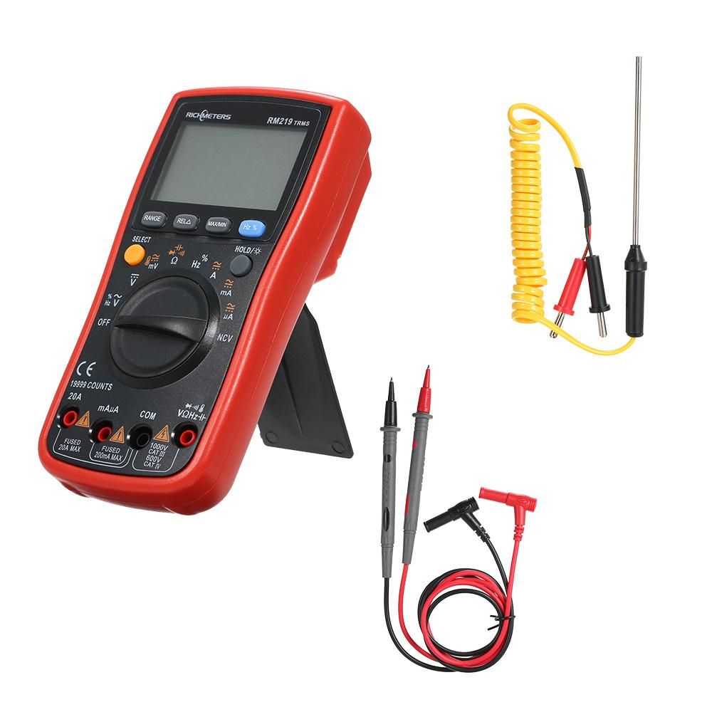 RM219 True-RMS 19999 Counts Auto Range Digital Multimeter NCV Frequency Auto Power off AC DC Voltage Ammeter Current Ohm Transistor Tester