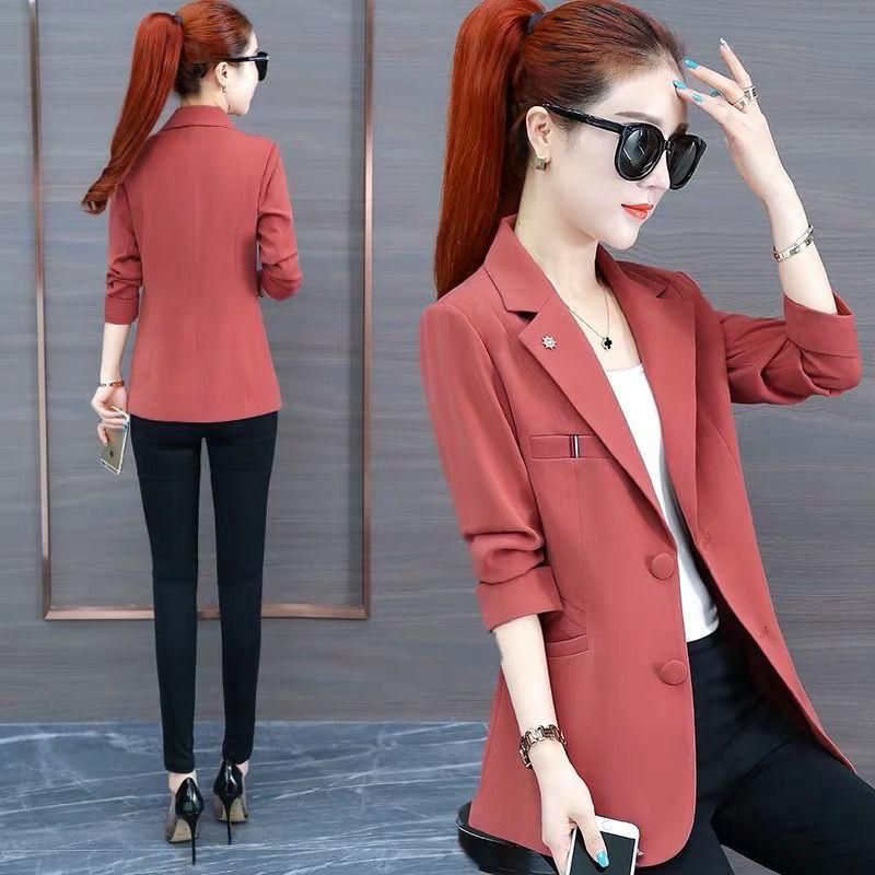 Suit Jacket for Women 2023 New Korean Style Women's Suits Slim Fit Slimming All-Matching Short Autumn Women Top