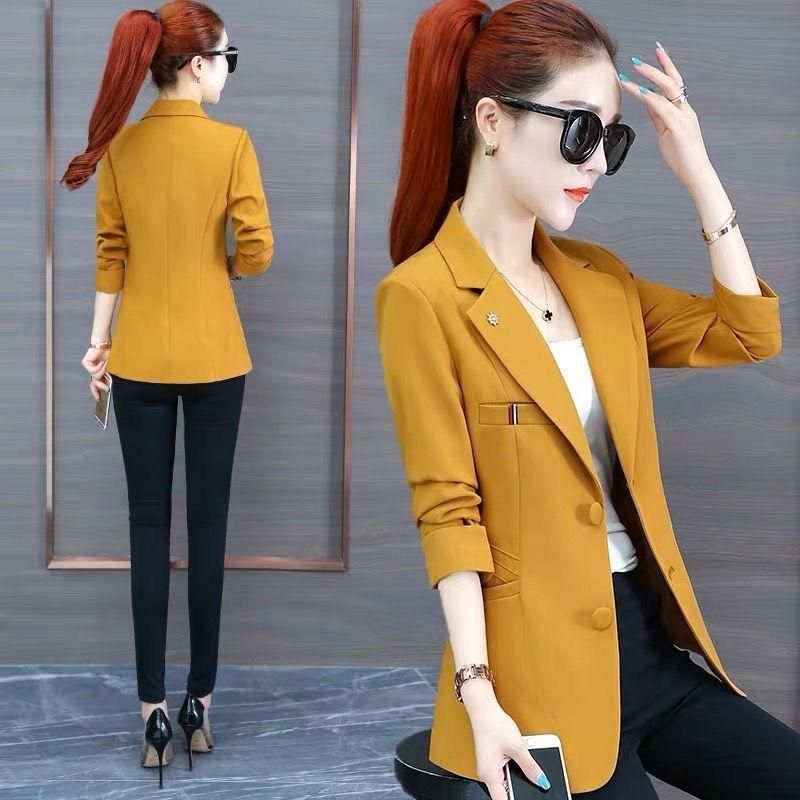 Suit Jacket for Women 2023 New Korean Style Women's Suits Slim Fit Slimming All-Matching Short Autumn Women Top