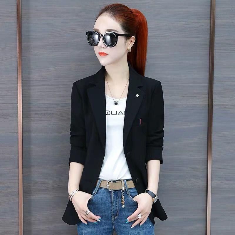 Suit Jacket for Women 2023 New Korean Style Women's Suits Slim Fit Slimming All-Matching Short Autumn Women Top