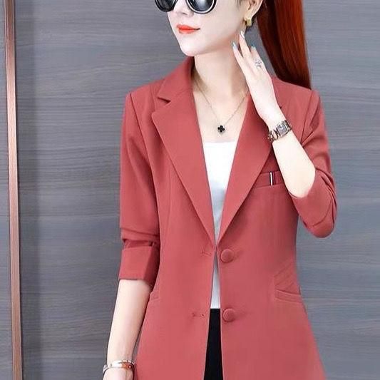 Suit Jacket for Women 2023 New Korean Style Women's Suits Slim Fit Slimming All-Matching Short Autumn Women Top