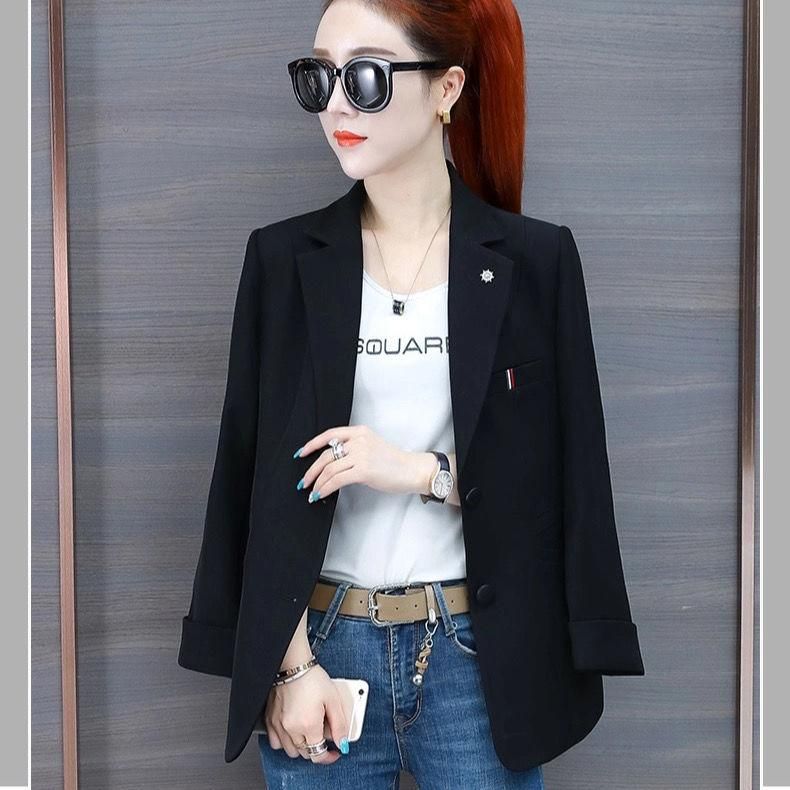 Suit Jacket for Women 2023 New Korean Style Women's Suits Slim Fit Slimming All-Matching Short Autumn Women Top