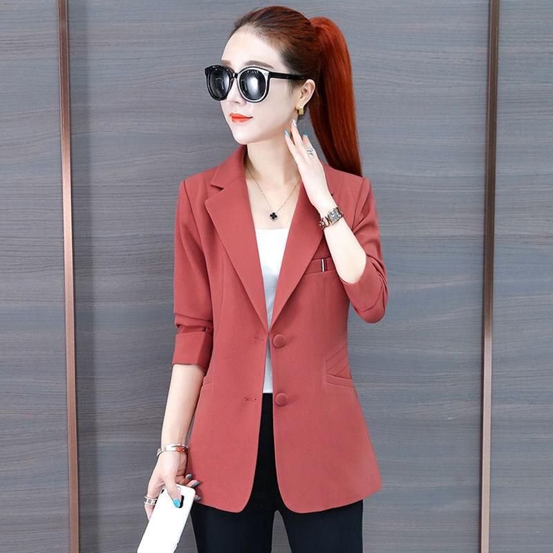 Suit Jacket for Women 2023 New Korean Style Women's Suits Slim Fit Slimming All-Matching Short Autumn Women Top