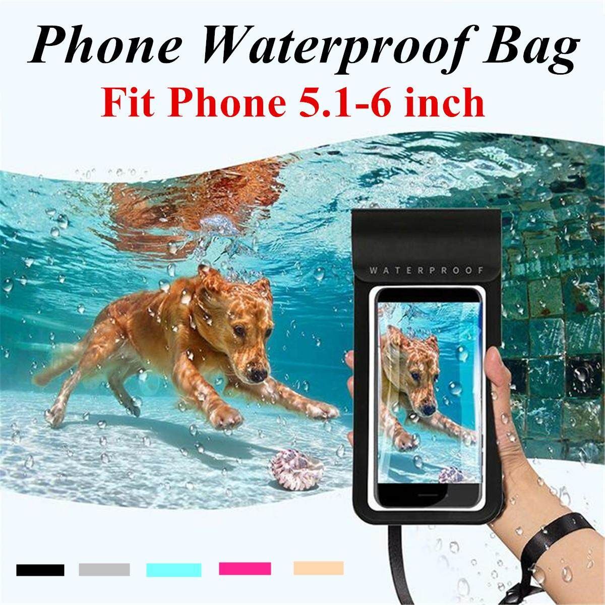 Waterproof Swimming Diving Underwater Touch Bag Cover For Smart Phone 5.1-6