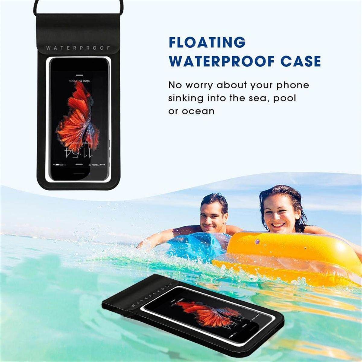 Waterproof Swimming Diving Underwater Touch Bag Cover For Smart Phone 5.1-6" Phone Waterproof Bag Silver 5.1-6 Inch Mobile Phone