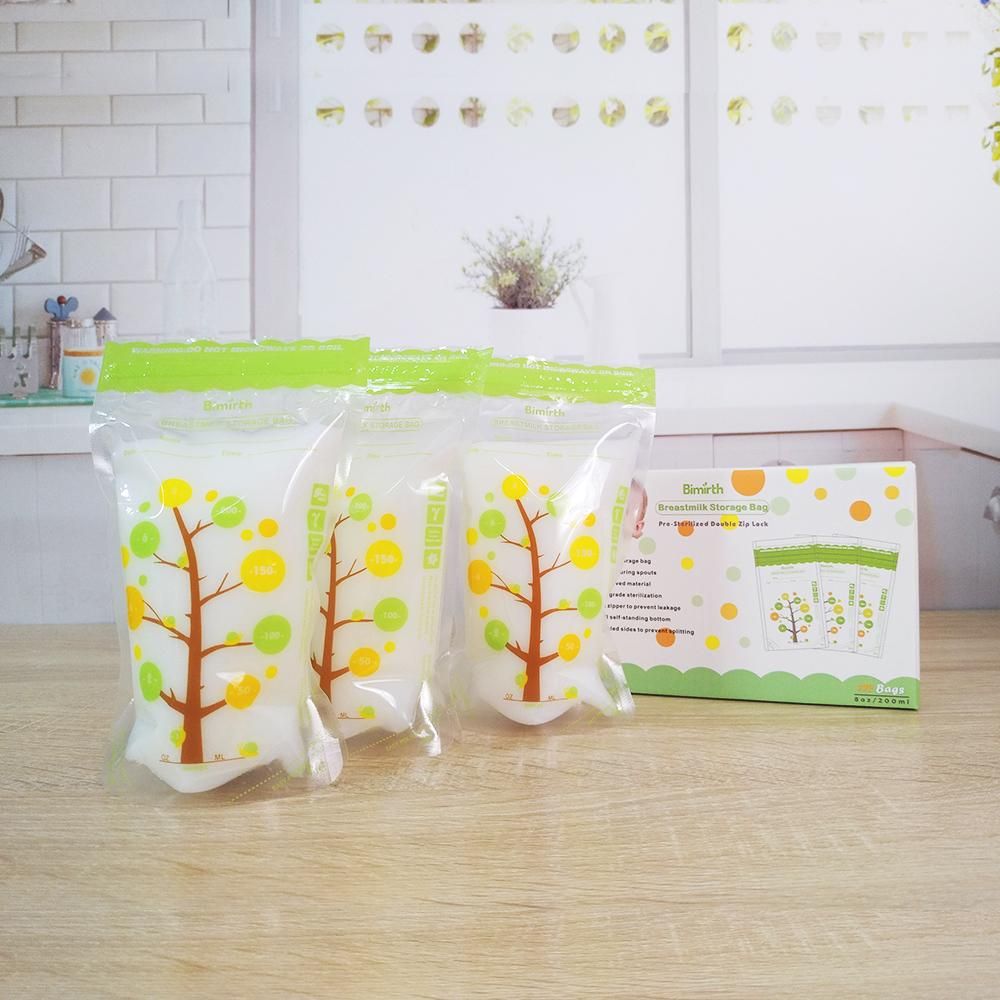 Bimirth 112 PCS Breast Milk Storage Fresh Bags 250ML Capacity Safe Material BPA-free Milk Storage & Freezing Bag Container for Baby Infants Newborn